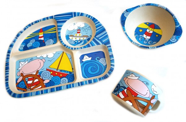 Kinder-Set 3tlg. NATUR-DESIGN „Nautik“ - Magu 139 970